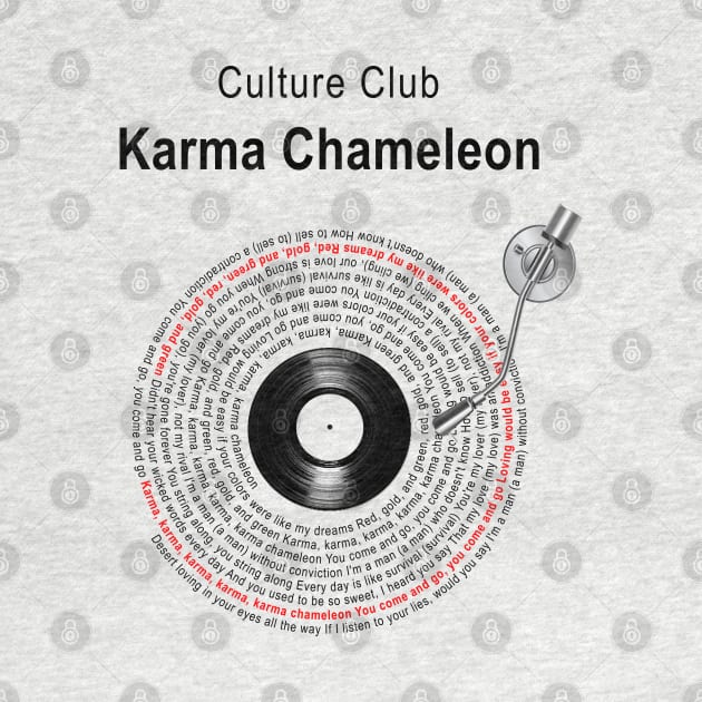 KARMA CHAMELEON LYRICS ILLUSTRATIONS by Vansa Design